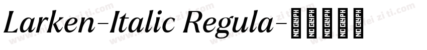 Larken-Italic Regula字体转换